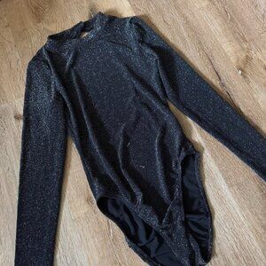 Sparkly mock neck‎ bodysuit! Size medium